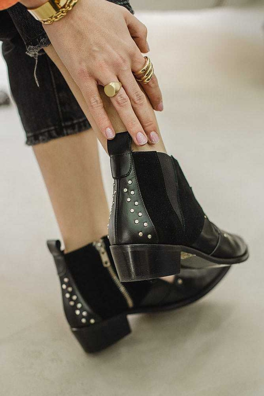 Micuir Victoria Boots | Victoria Boots Negro 4Cm