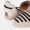 Laro Sandalias Esparto | Parikia Negro Y Crema 1Cm