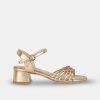 Micuir Sandalias Tacon Midi | Simona Oro 5Cm